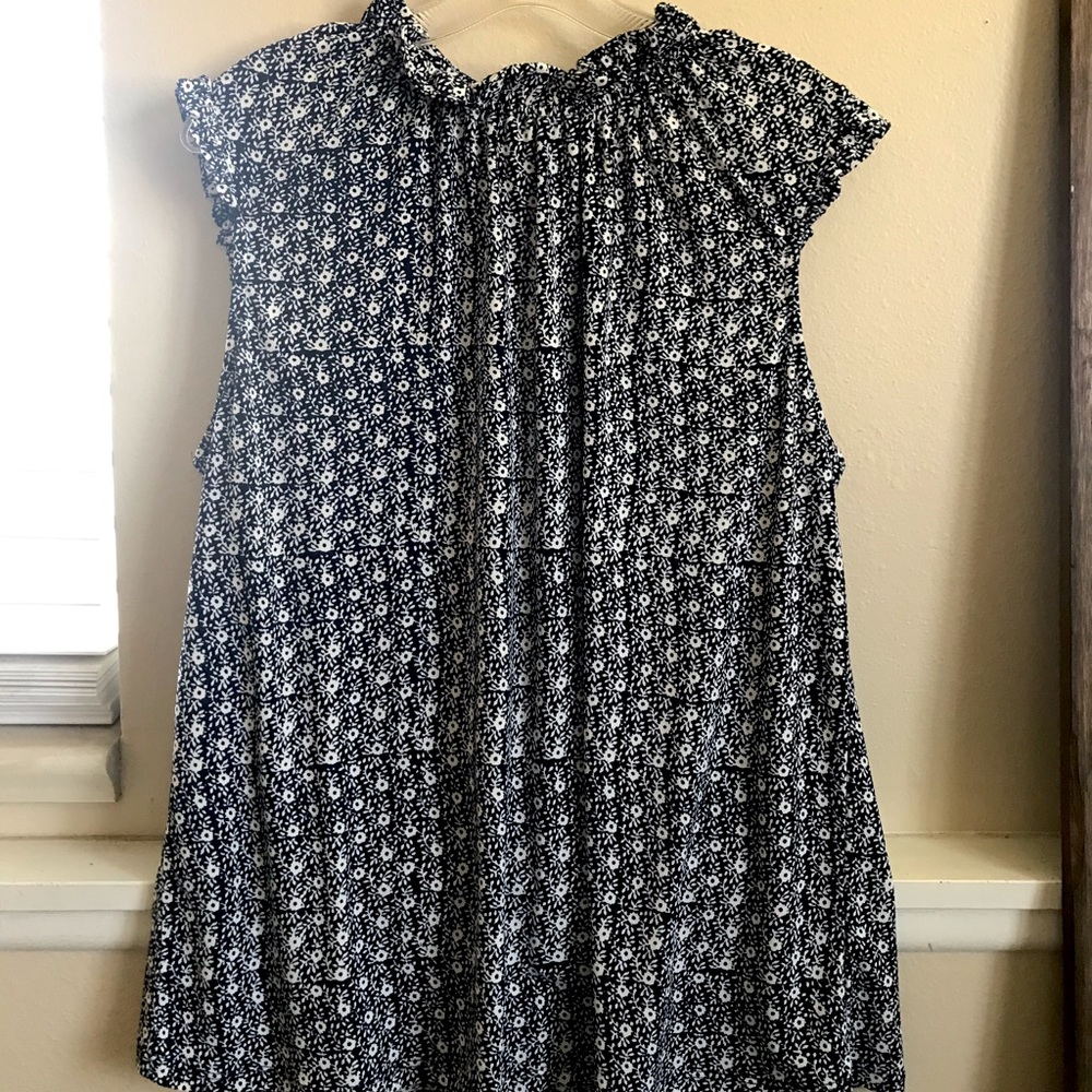Blue flowered blouse